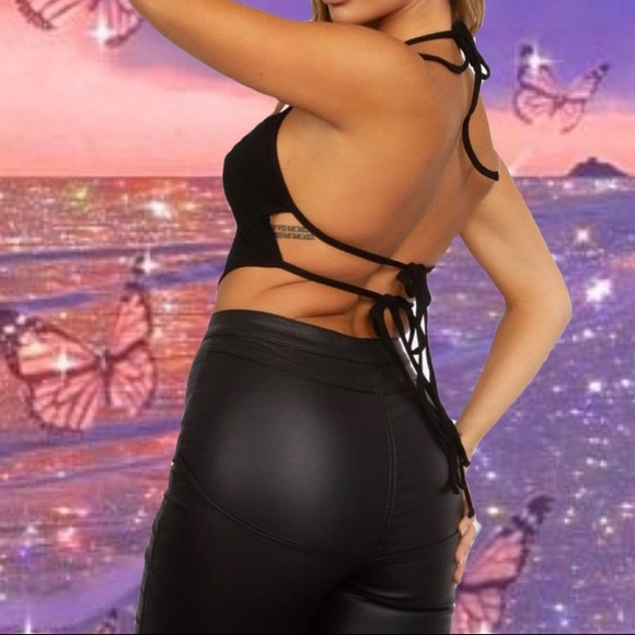 Blac Butterfly Halter Top - Picture 3 of 4